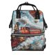 thumbnail image 1 of Fotbe Red Train Hot Air Balloon Mochila Maternidad - Lona de Sarga Impermeable, Mochila de Pañales de Gran Capacidad con Múltiples Bolsillos y Correas Ajustables, 1 of 6