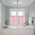 thumbnail image 3 of White Pink Daisy Kitchen Curtains Small Short 39 Inch Length, Spring Summer Floral Botanical Grommet Top Bedroom Living Room Curtains, Light Filtering Cafe Curtain Drapes 2 Panels Set 55''x39'', 3 of 9