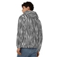 thumbnail image 4 of Honeii Zebra Skin Print Hoodies for Men, Pullover & Full Zip, Breathable Zip up Hoodie, Sweatshirt-Large, 4 of 5