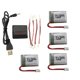 thumbnail image 2 of Partheme Novelty Toys 2 Counts 4PCS 3.7V 220mah Battery Combined With 4 And 1 Charger For Drone As shown, 2 of 8