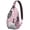 Abstract Ethni, variant on Tribal Style Sling Backpack Lightweight Travel Crossbody Bag for Women Men, Minimalist Vintage Design