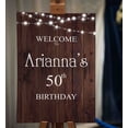 thumbnail image 2 of Darling Souvenir MADE WITH LOVE PersonalizedWelcomeBirthdaySignFairy Lights On Wood Panel,Large Decorative Poster For Birthday Party, Celebrations- 18x12, 2 of 5