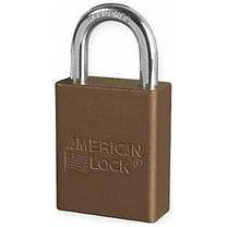 American Lock Lockout Padlock,KA,Brown,1-7/8"H A1105KABRN