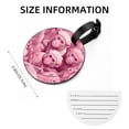 thumbnail image 5 of Pink Monkey Gorilla 2pcs PU Leather Round Bag Tags Suitcase Handbag Tags with Privacy Cover and Name ID Tag for Travel Luggage, Handbags, Backpacks, School Bags, 5 of 6