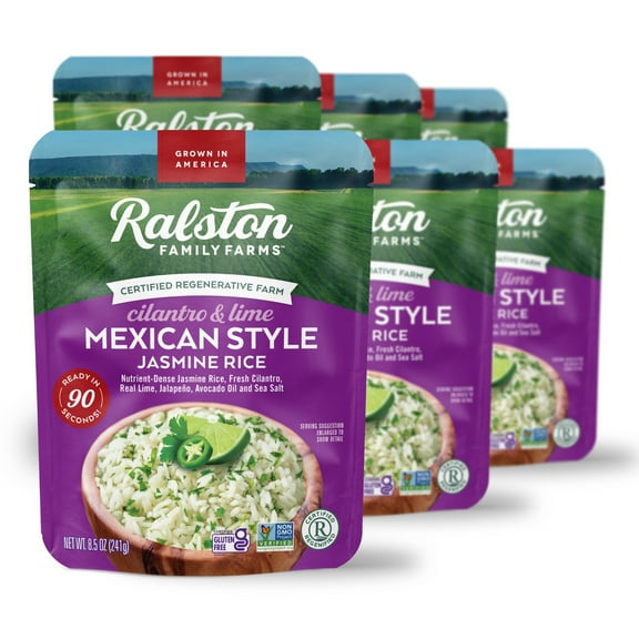 Ralston Family Farms Mexican Style Jasmine Rice, 8.5 OZ, Ready in 90 Seconds, 6 Pack