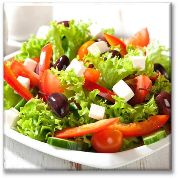 Cuadro Canva Listo Para Colgar Tipo Galería Salad 80X80 cm