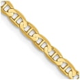 thumbnail image 4 of Diamond2Deal 14K Yellow Gold 3mm Concave Anchor Chain Necklace for Women 24", 4 of 6