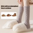 thumbnail image 2 of Sleep Socks for Women Double-sided Fleece Socks Fuzzy Socks for Women Knee High Fluffy Stockings Soft Warm Cozy Slipper Socks Double-sided for Winter, 2 of 8