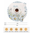 thumbnail image 6 of 13 Inch Round Placemats Set of 6, Blue Daisy Floral Non Slip Heat Insulation PP Table Mats, Spring Country Flower Butterflies Plaid Washable Place Mats for Kitchen Dining Party Table Decor, 6 of 7