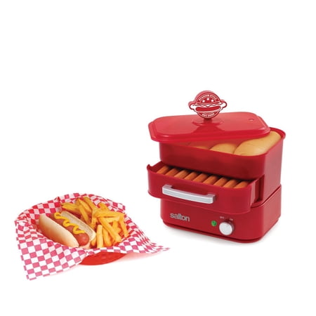 Salton HD1905 Hot Dog Steamer - Red