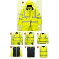 thumbnail image 2 of Portwest US427 Hi Vis Waterproof 7-in-1 Safety Traffic Jacket Yellow, Small, 2 of 8