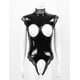 thumbnail image 4 of Traje de cuerpo fetiche erótico para mujer, traje de peluche sin entrepierna, Catsuit de látex de Pvc negro Wetlook gótico, lencería Sexy Porno, 4 of 4