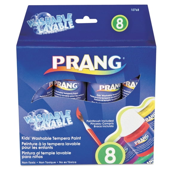 Prang, DIX10768, Washable Tempera Paint Set, 8 / Set