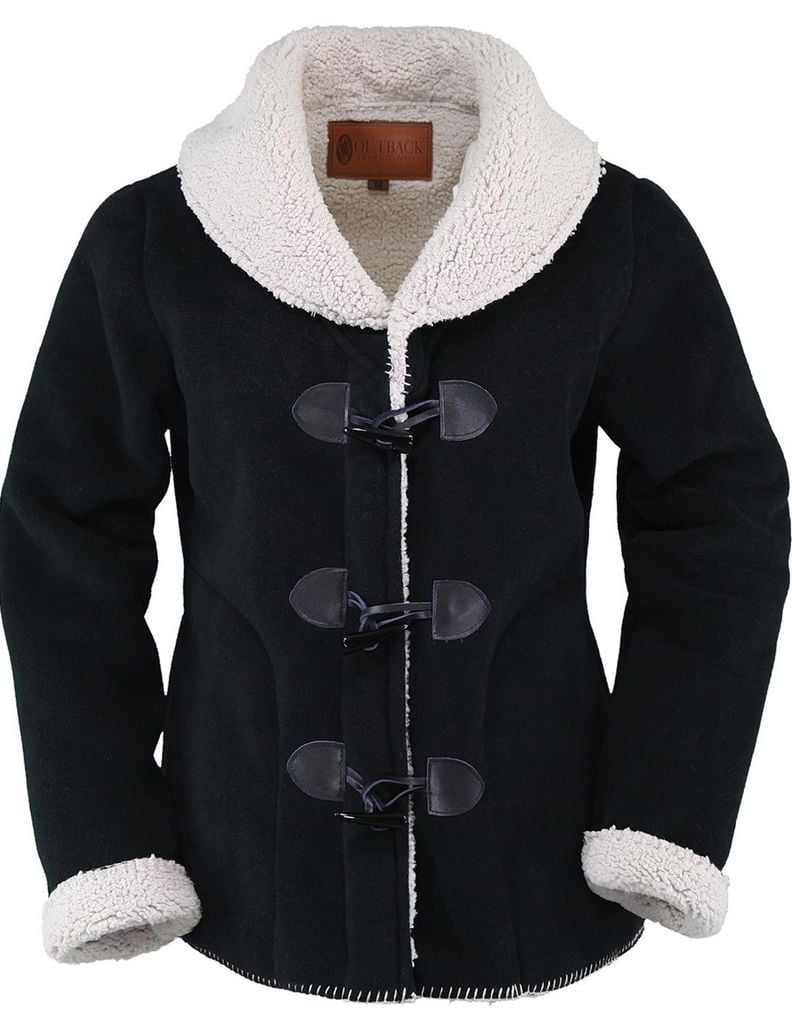 Outback Trading Jacket Womens Sky Fleece Sherpa Zipper Toggle 48715