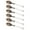 Red bronze, variant on Set Of 6 Decorative Dessert Spoons Acrylic Crystal Handle Zincs Alloy Kitchen Mixing Tool for Cocktails Coffee Stirring