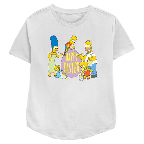 Womens The Simpsons Happy Easter Family Activities T Shirt