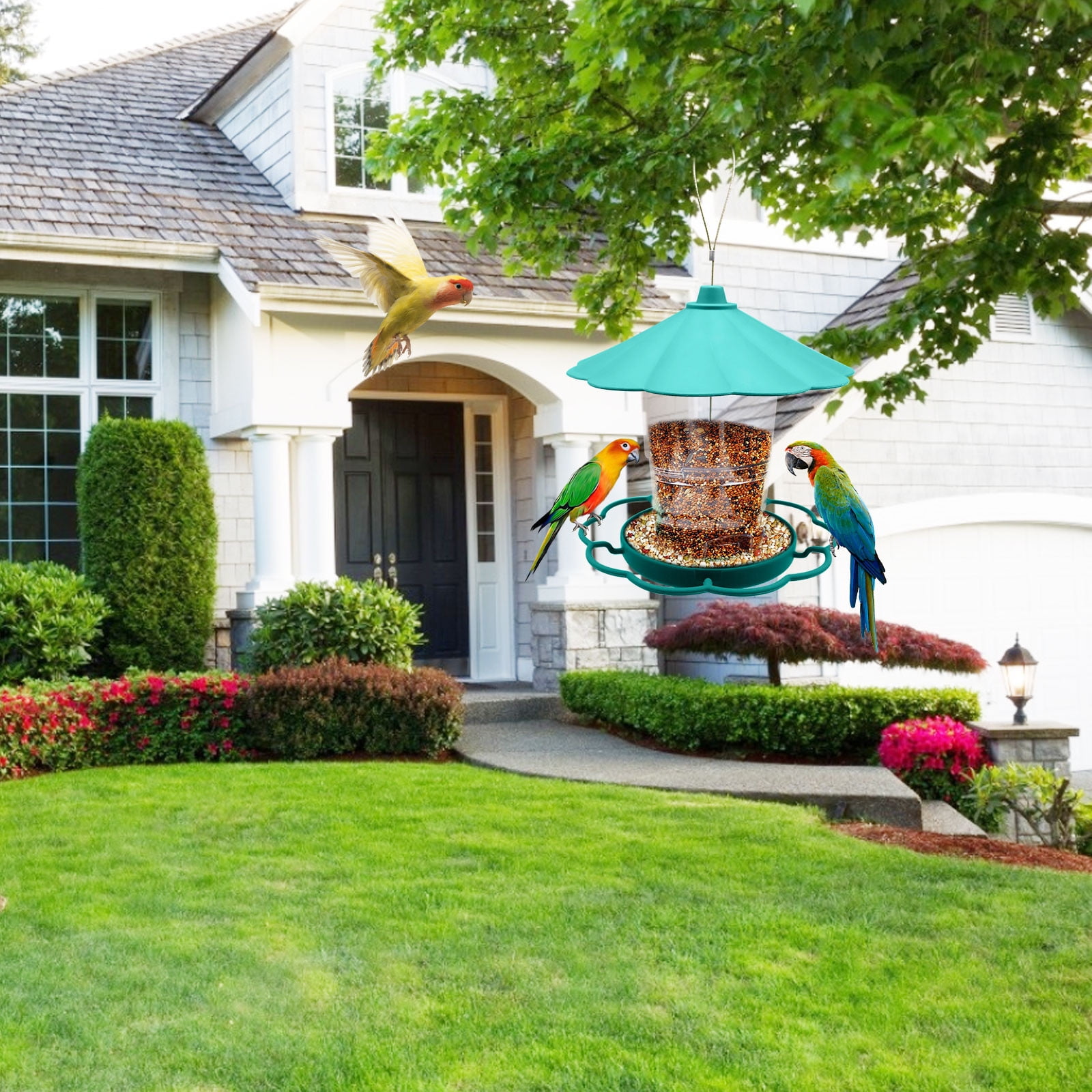 SDJMa Bird Feeders, Bird Feeder for Outside Outdoors Hanging, Squirrel