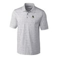 thumbnail image 2 of Men's Cutter & Buck Steel Michigan State Spartans Vault Advantage Tri-Blend Space Dye Big & Tall Polo, 2 of 3