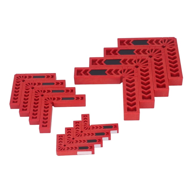 12Pcs 90 Degree Positioning Squares, Plastic Right Angle Corner Clamps For Woodworking, For Quick Measurements Or Making Right Angle Molds