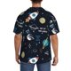 thumbnail image 3 of Fotbe Space Camisa Estampada de Manga Corta para Hombre, Casual de Verano, Estilo Playero, Sin Arrugas-Medium, 3 of 5