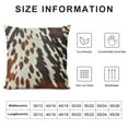 thumbnail image 5 of Shangniulu Decorative Throw Pillow Cover PREMIUM Short Plush Fall Decor Tri Color Brown Southwestern Cowhide Print, 5 of 5