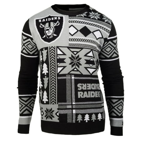 nfl patches ugly sweater oakland raiders walmart com raiders christmas sweater