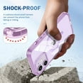 thumbnail image 6 of iPhone 11 Phone Case with Built-in Screen Protector, iPhone 11 Magnetic Case Compatible with MagSafe, Clear Slim Shockproof Anti-Scratch Protective Cover for iPhone 11 6.1",Light Purple, 6 of 8