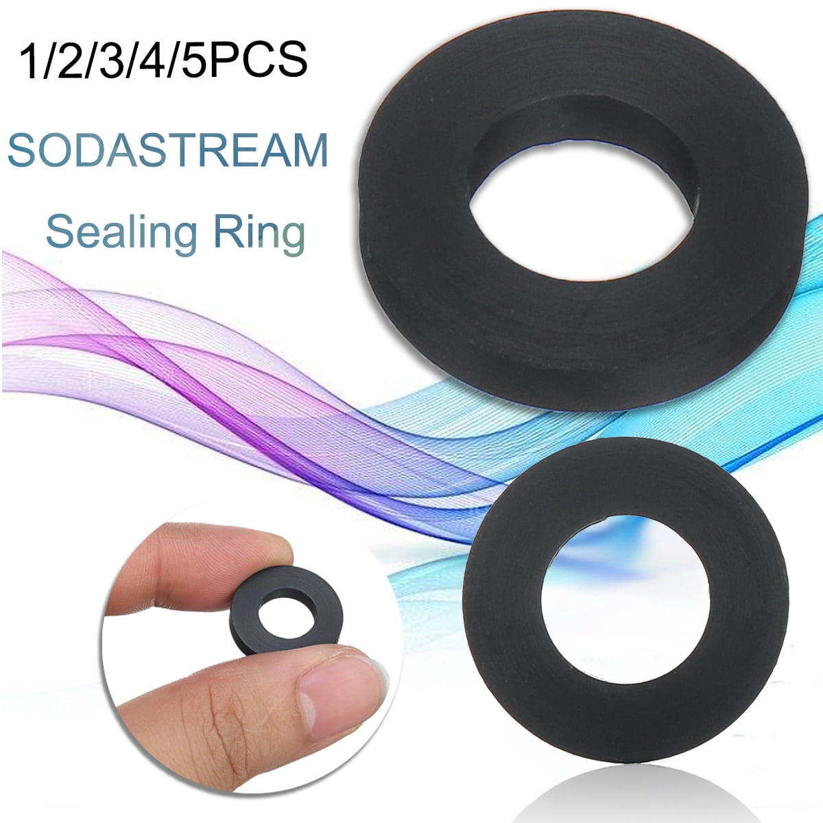 Silicone Replacement Gasket For SodaStream Nozzle – 10-Pack, 0.3cm Thick, 1.9cm OD, Fits Cylinder Bracket, Stops CO2 Leaks