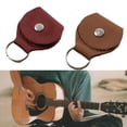 thumbnail image 2 of Genuine Leather Keychain Guitar Pick Holder Plectrum Case-Bag Q5L2, 2 of 9