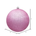 thumbnail image 2 of Juego de 4 Esferas Decorativas Rosa con Brillo Vickerman de 6 cm Resistentes a Romper, 2 of 5
