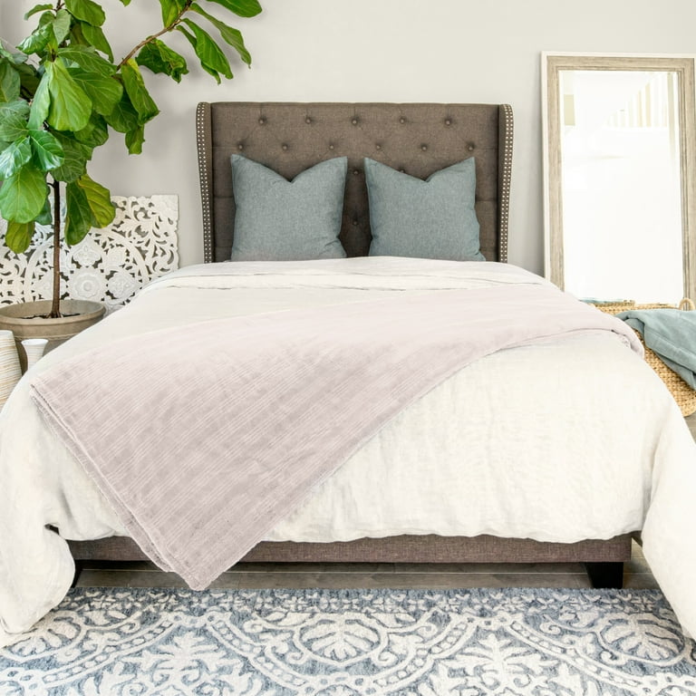 Safe and Warm Plush Triple Rib Low Voltage Heated Electric Blanket -  Walmart.com