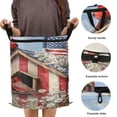 thumbnail image 5 of Wobogo 4th Of July Cardinal Bird Foldable Laundry Baskets with Carry Handle Zipper Closure Travel Bathroom College Dorm Essentials, 5 of 6
