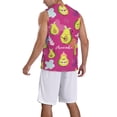 thumbnail image 5 of Gaeub Pink Green Avocado Men's Mesh Basketball Jersey, Quick-Drying Sleeveless Top S-4XL, Loose Muscle Tank Top -4X-Large, 5 of 9