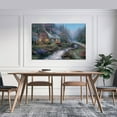 thumbnail image 3 of Twilight Cottage Wall Art Poster Scroll Canvas Painting Picture Living Room Decor Home 12x18inch(30x45cm), 3 of 6