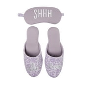Dearfoams Women's Novelty Scuff with Eye Mask slippers
