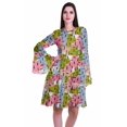 thumbnail image 1 of Moomaya Womens Long Sleeve Printed Knee Length Dress Flared Flowy Summer Dress, 1 of 6