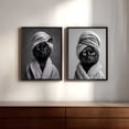 thumbnail image 3 of Animals Taking a Bath Abstract Funny Canvas Painting Print Wall Art for Living Room Bathroom Decoration Frameless, 3 of 7