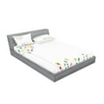 thumbnail image 2 of Ambesonne Floral Fitted Sheet & Pillow Sham Set, Tree Branch Spring Buds, Full, Multicolor, 2 of 2