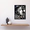 thumbnail image 2 of Moon and Sun Tarot Card Style Love Story Night Boho Plant Patterns Art Print Framed Poster Wall Decor 12x16 inch, 2 of 5