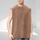 thumbnail image 1 of Tops para hombre, blusas y camisas de cuello redondo y manga corta para hombre, camisetas deportivas informales de color liso con cuello redondo y efecto desgastado, blusas de licra para hombre., 1 of 7