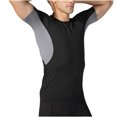 thumbnail image 5 of Yaoyar Mens Solid Color Raglan Sleeve Compression Training Short Sleeve Round Neck Performance Top Quick Dry Fit Athletic Workout Short Sleeve Shirt, 5 of 8