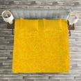 thumbnail image 3 of Ambesonne Floral Quilted Bedspread Set 3 Pcs, Autumn Bay Leaf Berries, Queen Size, Marigold, 3 of 3