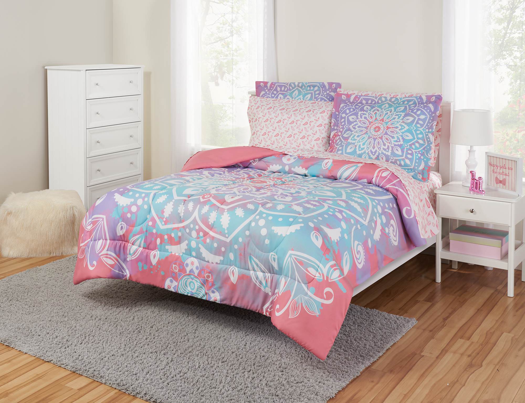 Your Zone Reversible Mandala Medallion Coordinated Bedding Set