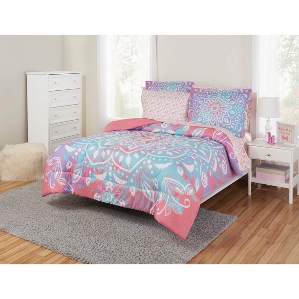 Your Zone Reversible Mandala Medallion Coordinated Bedding Set