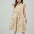 thumbnail image 2 of Xdegoge Girls Dresses Flower Girl Dresses Size 10-12 Casual Summer Butterfly Boho Midi Dress Sleeveless Ruffled Flowy A-Line Sundress Holiday Party Daily Wear Beach Clothes Sundress, 2 of 8