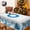 Blue, variant on ASPILLOW Round Christmas Tablecloth 60 Inch Festive Holiday Pattern Washable Polyester Table Cover for Dining Party Home Decor