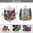 thumbnail image 2 of Yayeee Ashtray with Lid for Cigarette Smokeless Stainless Steel Home Ash Holder, Bright Colorful Flowers Pattern, 2 of 7