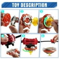 thumbnail image 2 of Jaawind Bey Battling Top Burst Gyro Toy Set for Kids, 12 Spinning Tops 3 Launchers 2 Grips Toy Blade Combat Battling Game with Portable Storage Box Gift for Children Boys and Girls, 2 of 8