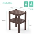 thumbnail image 3 of TORVA Outdoor Side & Accent Table All-Weather Recycled HDPE Lumber Patio Adirondack End Tables, Brown, 3 of 4