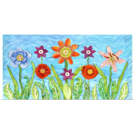 Great BIG Canvas | Rolled Kaeli Smith Poster Print entitled Flower Play I